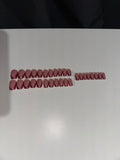 red shimmer french tip press on set